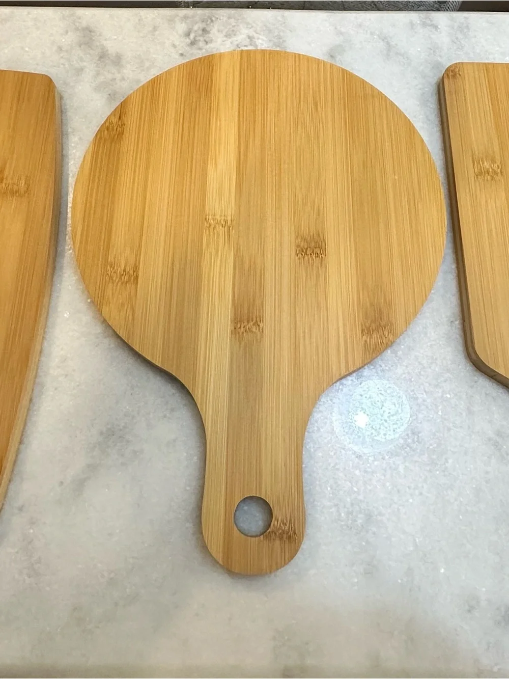 Natural Bamboo Round Cutting & Serving Board Set of 3 - NIB